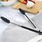 Martha Stewart Everyday Gray Silicone Smart Lock Kitchen Tongs